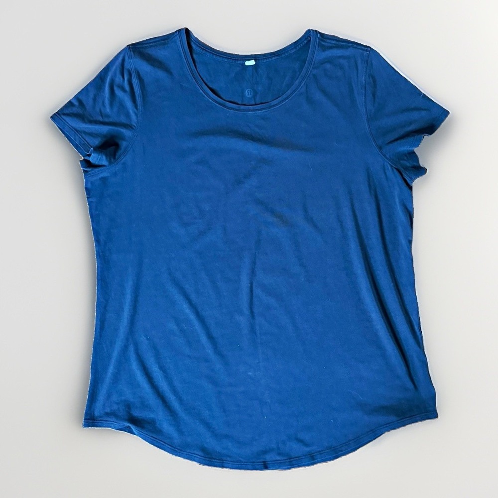 Women's lululemon athletica Black Stretch Knit Tee Yoga/Running Size 10